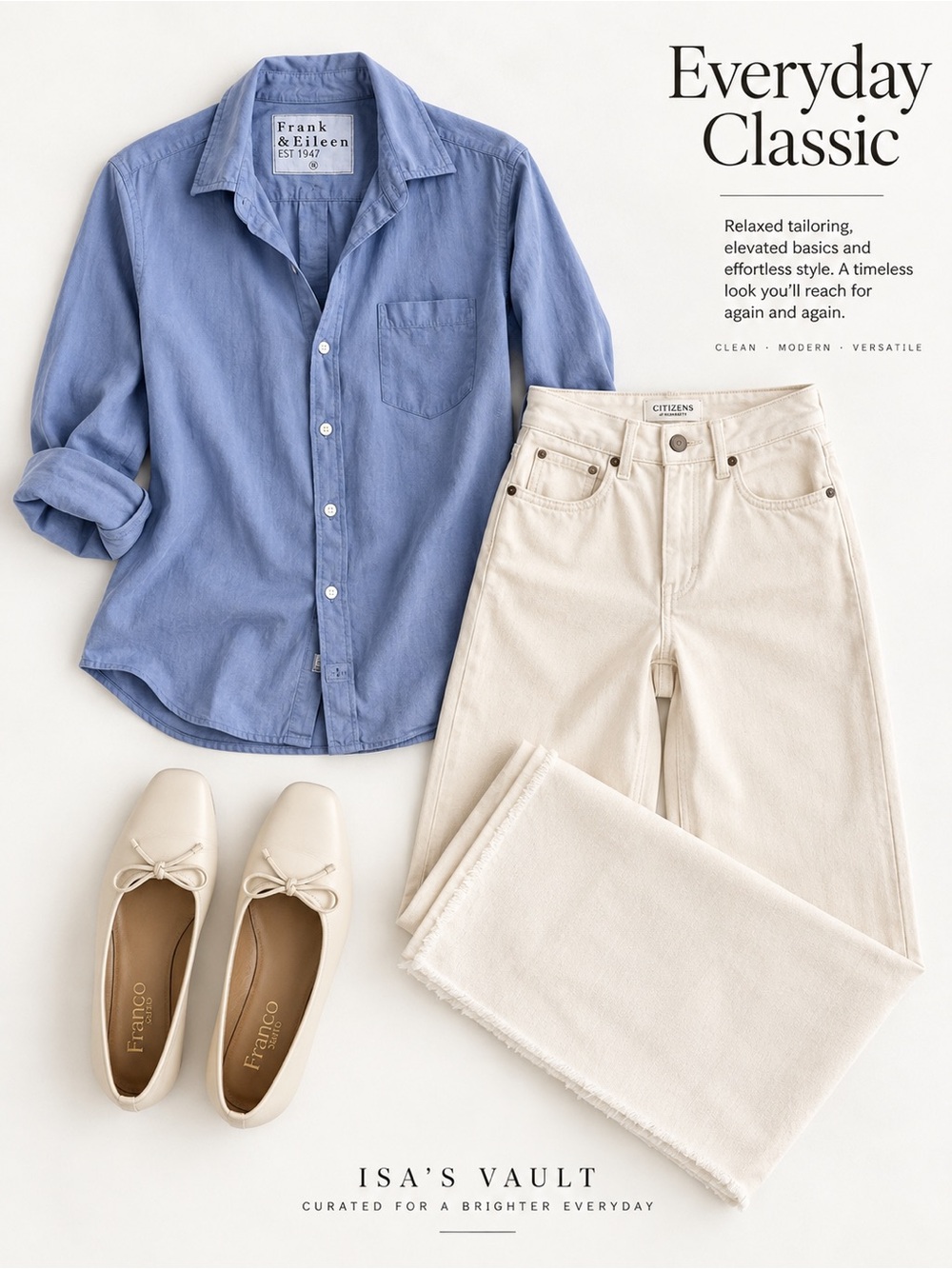 Frank & Eileen Soft Indigo Blue Button-Down Shirt